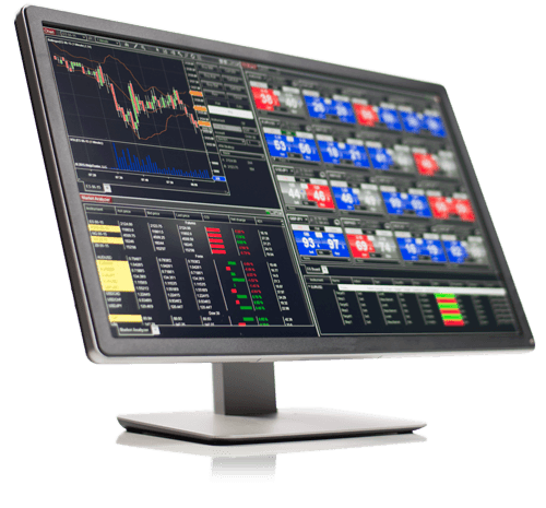 Vista de la plataforma NinjaTrader con gráficos